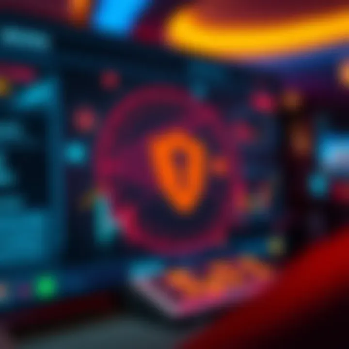 Secure online gaming platform interface with visible safety features