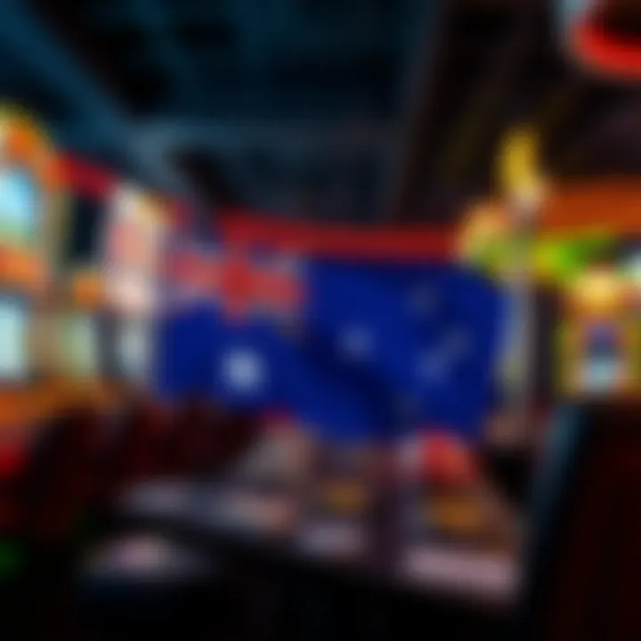 Illustration of a safe and responsible online gaming environment with an Australian flag