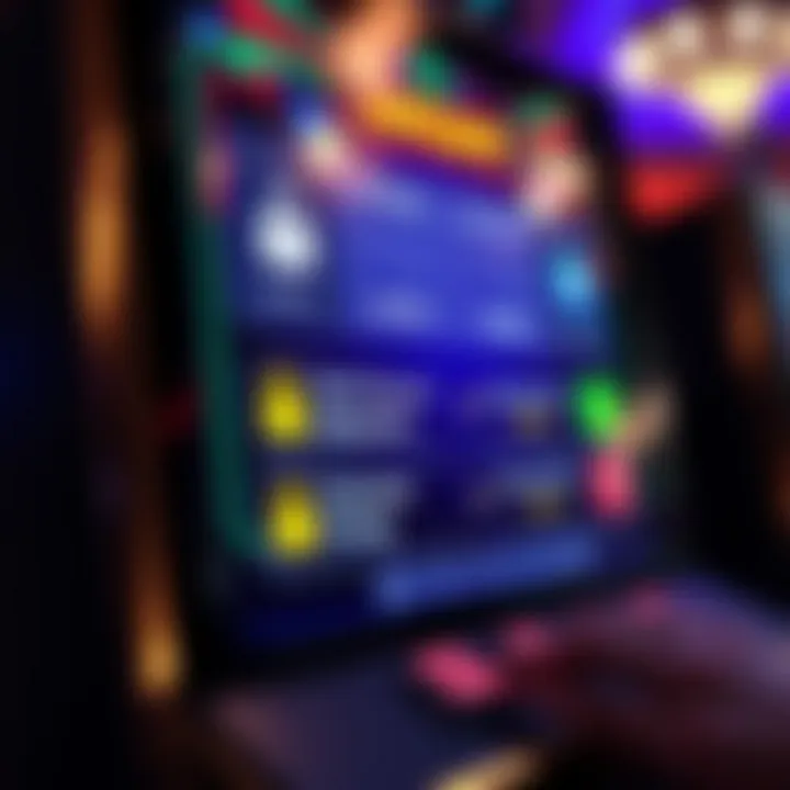 Digital interface showing secure payment options and bonus offers for Australian online pokies