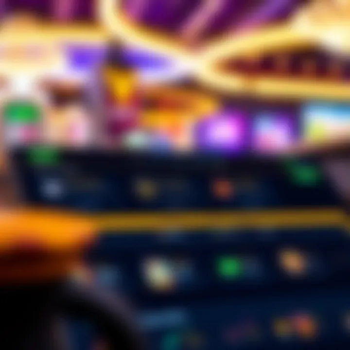 Online casino dashboard displaying secure payment options and bonus offers