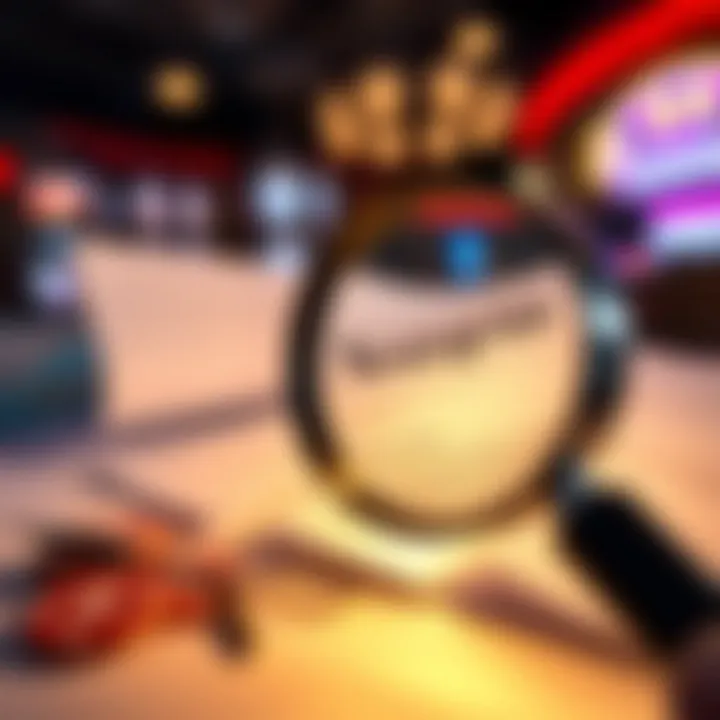 Magnifying glass highlighting suspicious financial documents