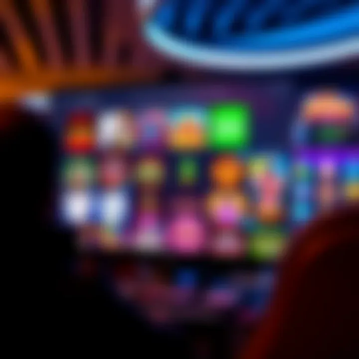 Bright online casino interface showing various card and slot games