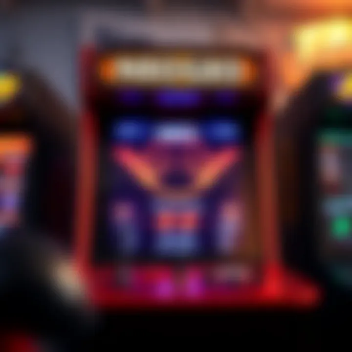 Classic Neo Geo arcade cabinet with vibrant game screen and joystick controls