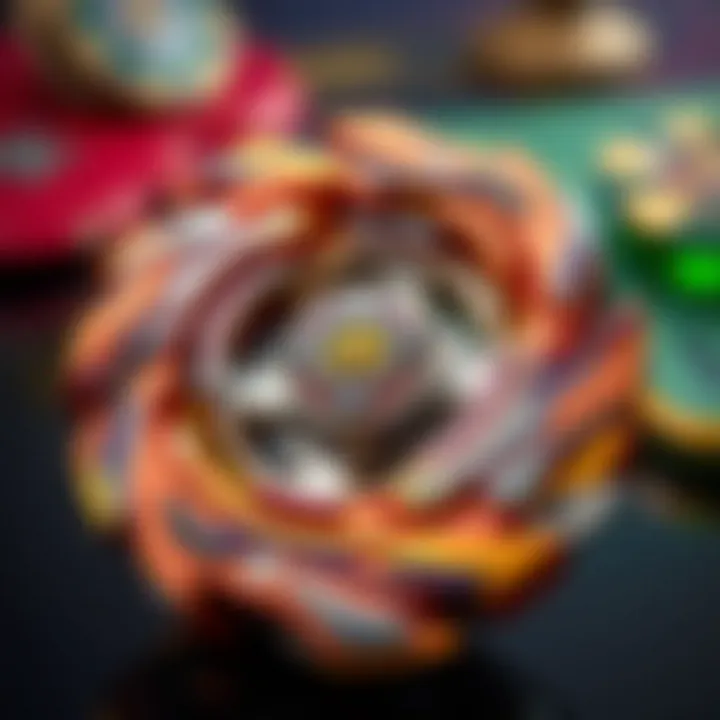 Component Overview of Neo Dragonoid Beyblade Detailed breakdown illustration showing the components of the Neo Dragonoid Beyblade