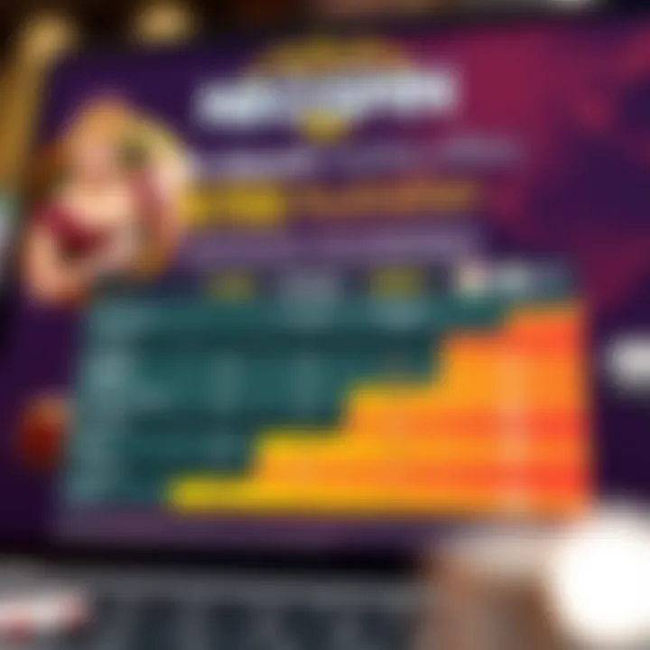 Graphics showing a comparison chart of online casino bonuses highlighting Neo Spin's advantage for Australian players