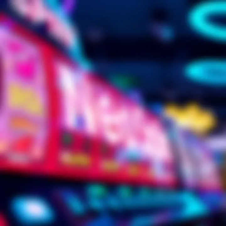 Illustration of a digital slot machine with glowing neon lights representing Neo Spin casino bonus