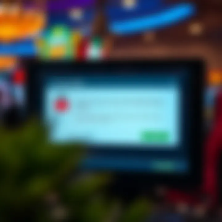 Alert notification on screen highlighting common access issues with troubleshooting options