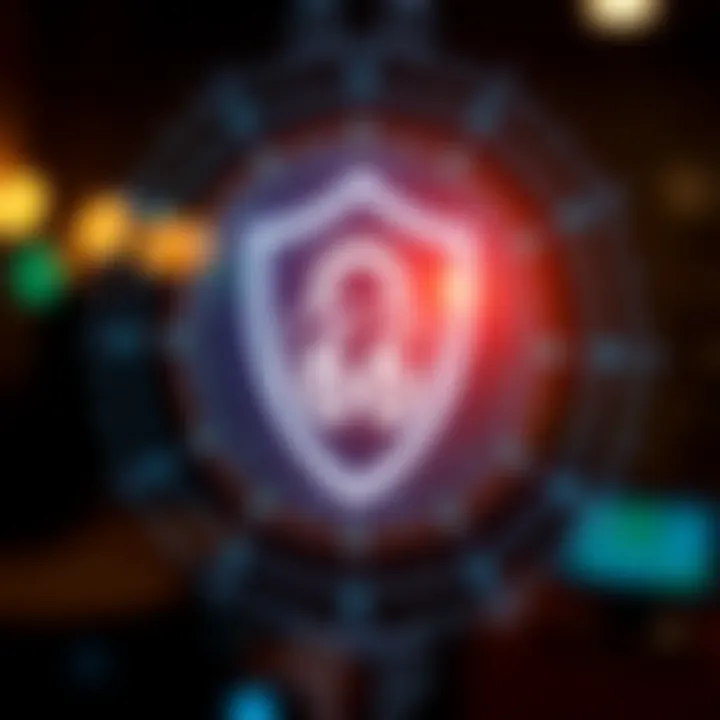 Secure digital lock symbol with shield indicating account protection