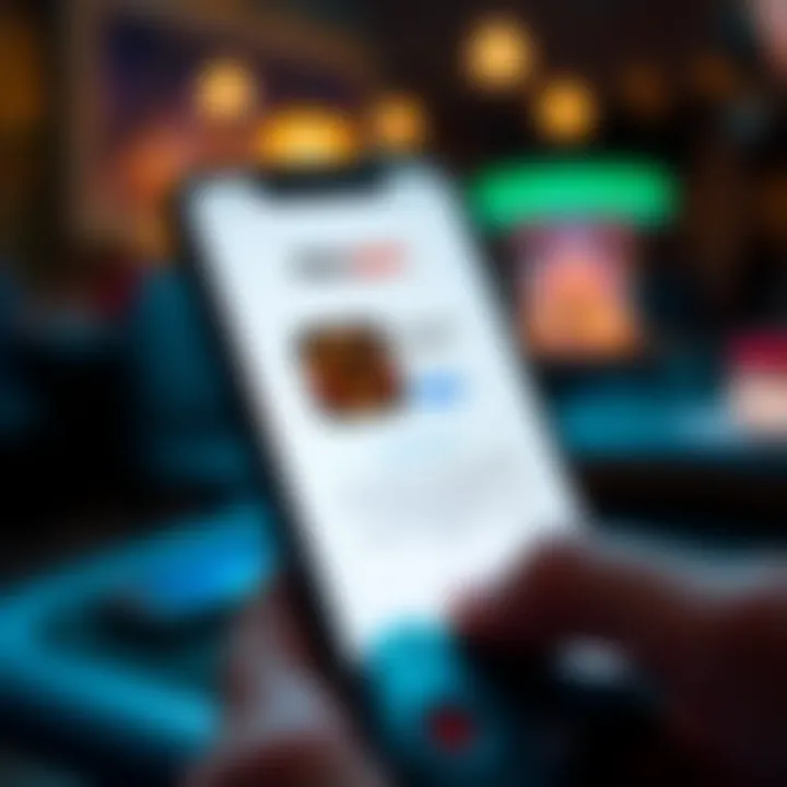 Mobile device displaying the Neospin app download page with clear download instructions