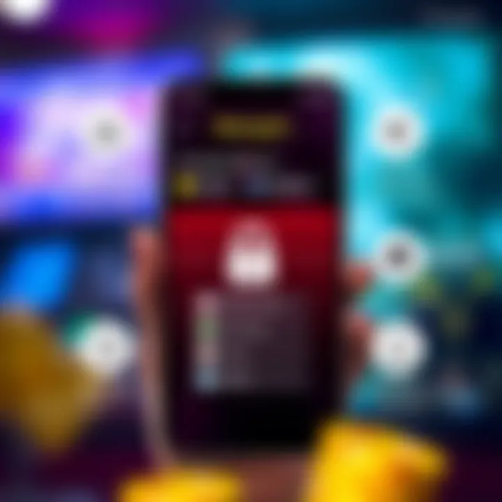 Diagram highlighting security features and responsible gaming tools within the Neospin app