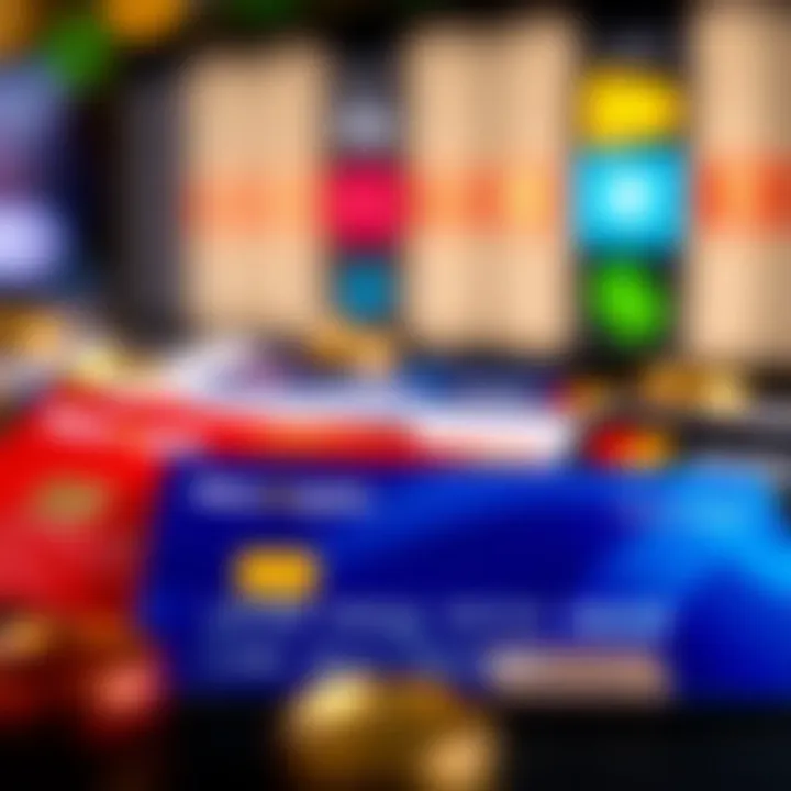 Credit cards and digital wallet icons representing banking options for Australian players