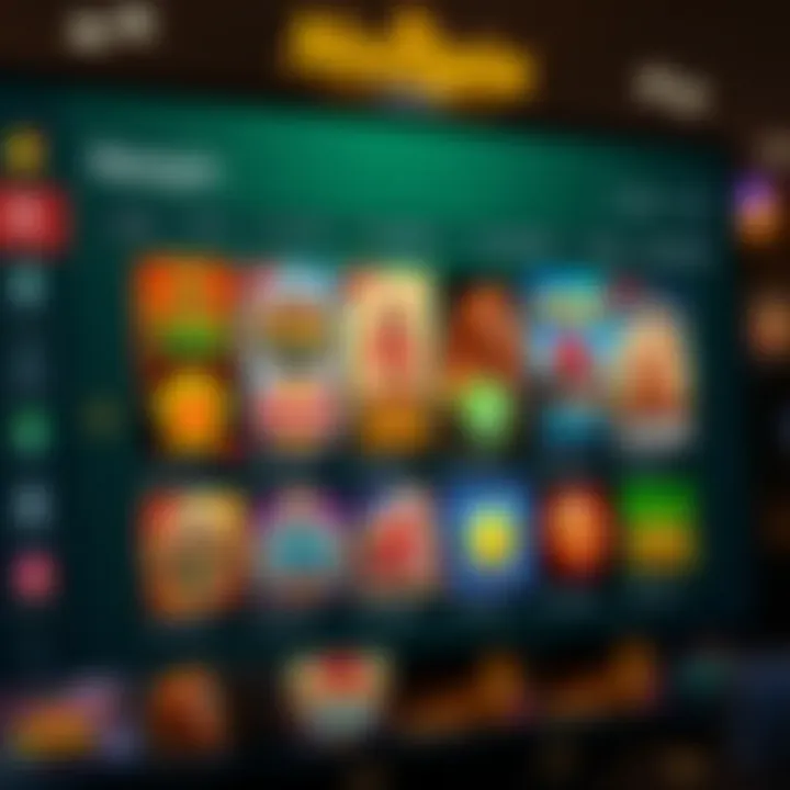 User interface showing a variety of online casino games available on Neospin platform