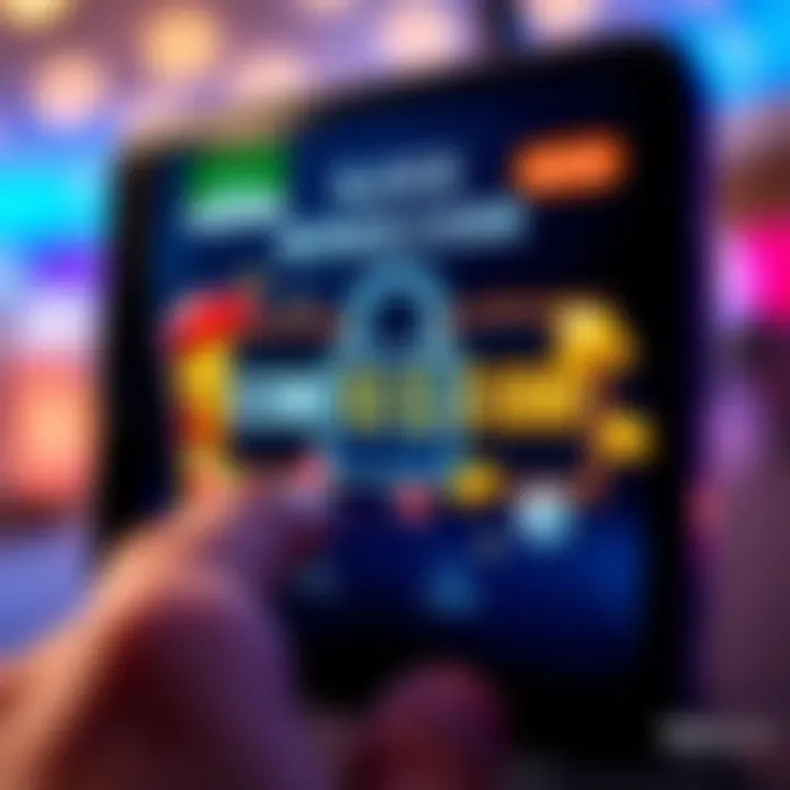Illustration of a digital bonus code being unlocked on a mobile device screen with casino-themed icons
