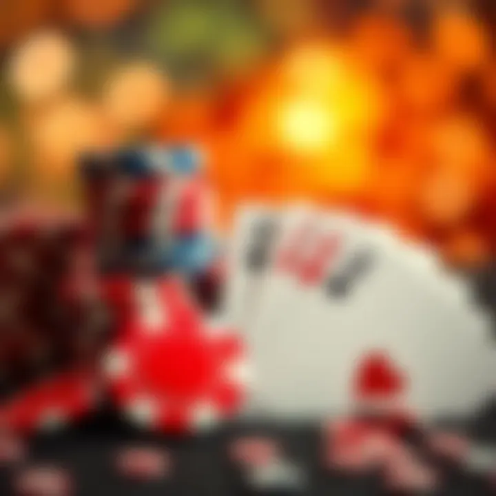 Colorful casino chips and playing cards symbolizing bonus offers for existing Neospin players