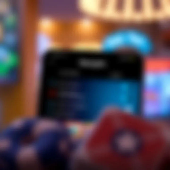 Overview of Key Features in Neospin Casino App Mobile app interface showing key features like account settings and game navigation