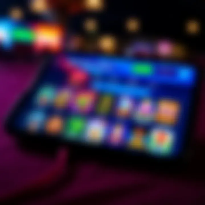 Neospin Casino App Gaming Interface for Australian Players Neospin Casino app user interface displaying a variety of popular casino games on a mobile device