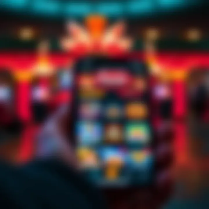 Screenshot showing the Neospin Casino app interface on an iPhone with various casino game options visible