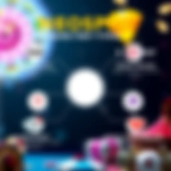 Graphic illustrating different types of casino bonuses like free spins and deposit matches