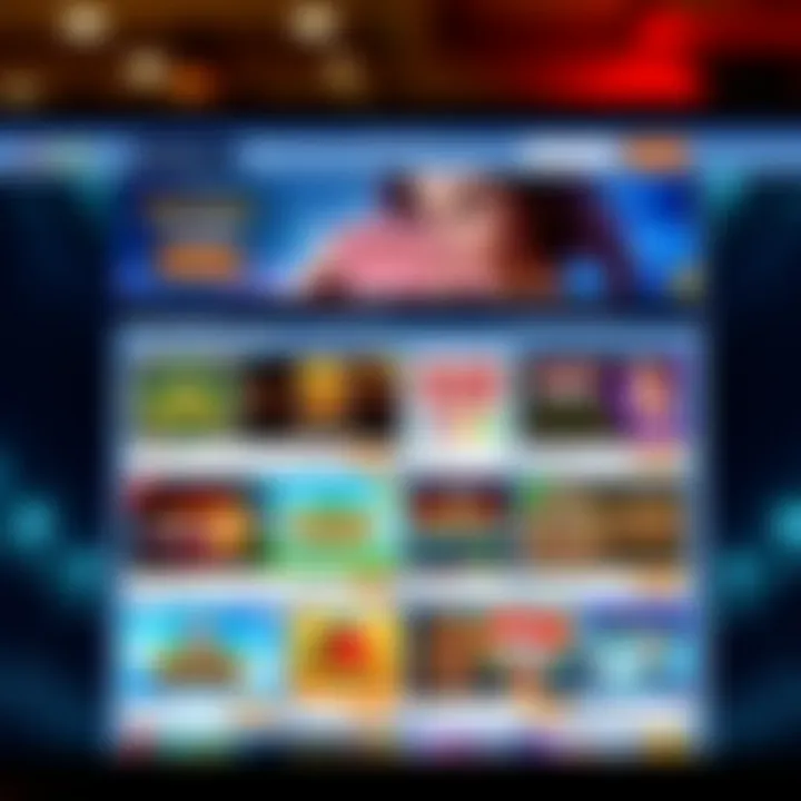 User interface displaying diverse casino games and bonus offers on a digital platform