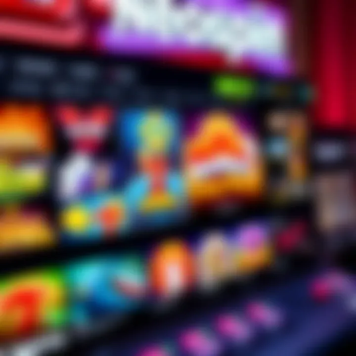 Diverse Game Selection at Neospin Casino User interface displaying a variety of casino games including slots and table games