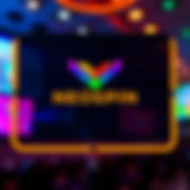 Modern stylized logo of Neospin Casino featuring geometric shapes and vibrant colors