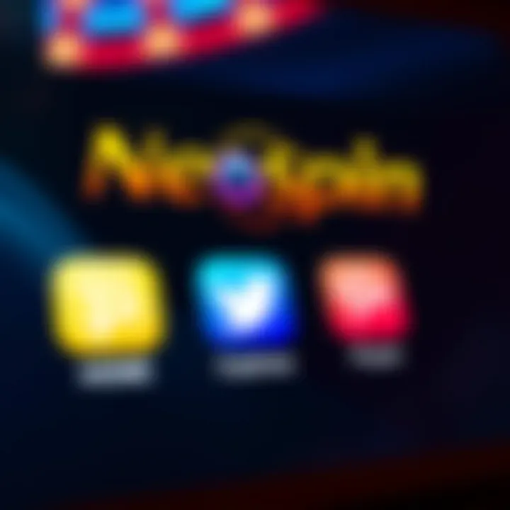 Neospin Casino logo displayed across multiple digital platforms showing brand consistency