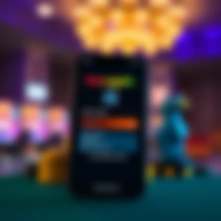 Mobile device displaying secure login page for Neospin Casino with account options