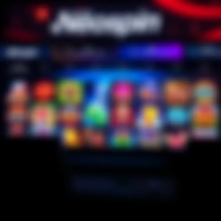 Interface of Neospin Casino displaying diverse slot games