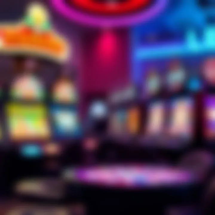 Visual representation of casino games available with bonus applicability