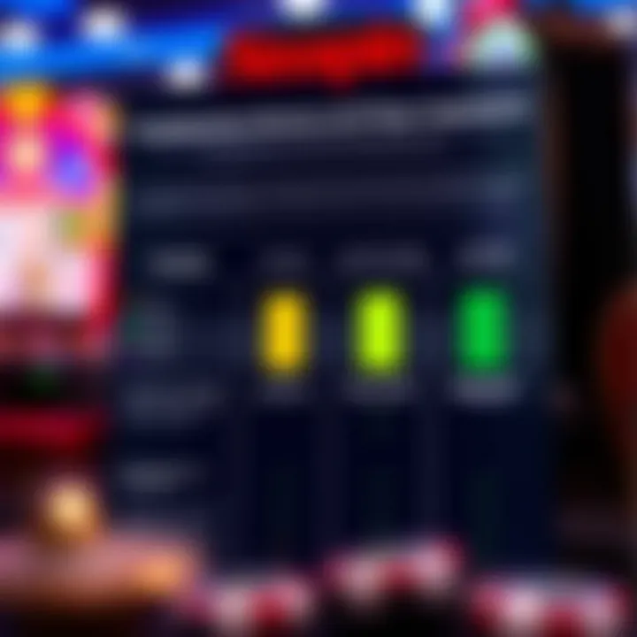 Comparison chart showing fairness ratings and user reviews of online gaming sites