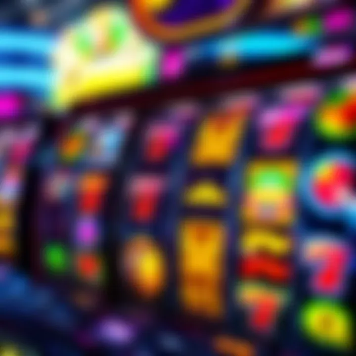 Colorful slot machine reels showcasing various symbols in an engaging online game