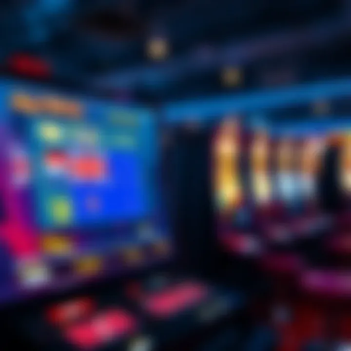 Digital interface showcasing online pokies with Australian flag elements