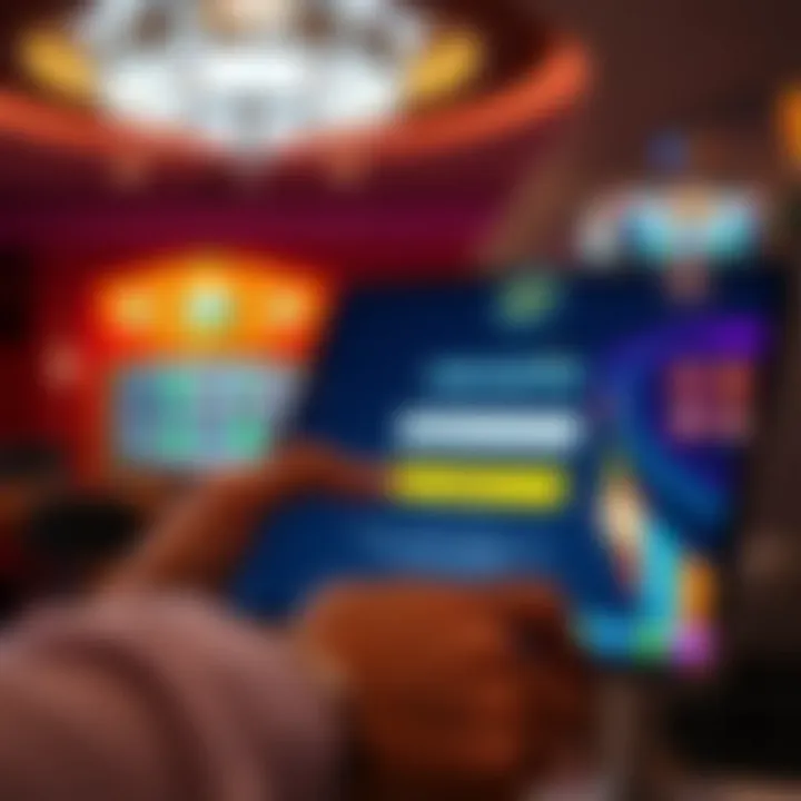 User entering login credentials on digital device to access account