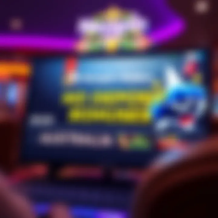 Bright casino interface displaying exclusive no deposit bonus codes for Australian players