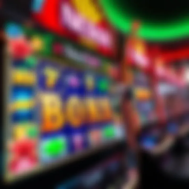 Neospin Bonus Rewards on Casino Screen Colorful slot machine displaying bonus rewards on casino screen