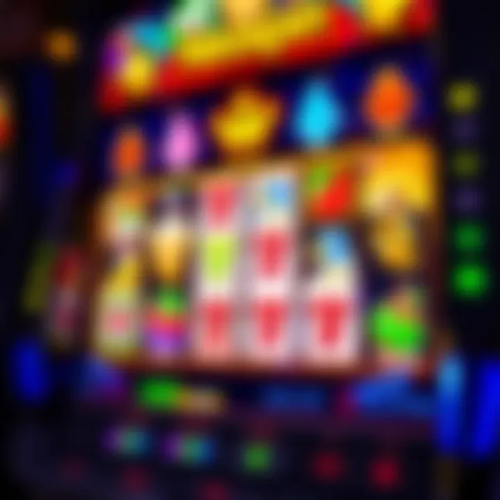 Colorful Neospin pokies slot machine interface with vibrant symbols and spinning reels