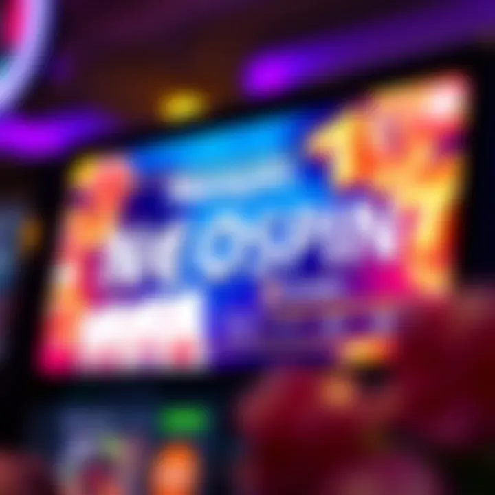 Digital representation of a casino bonus code interface with glowing elements