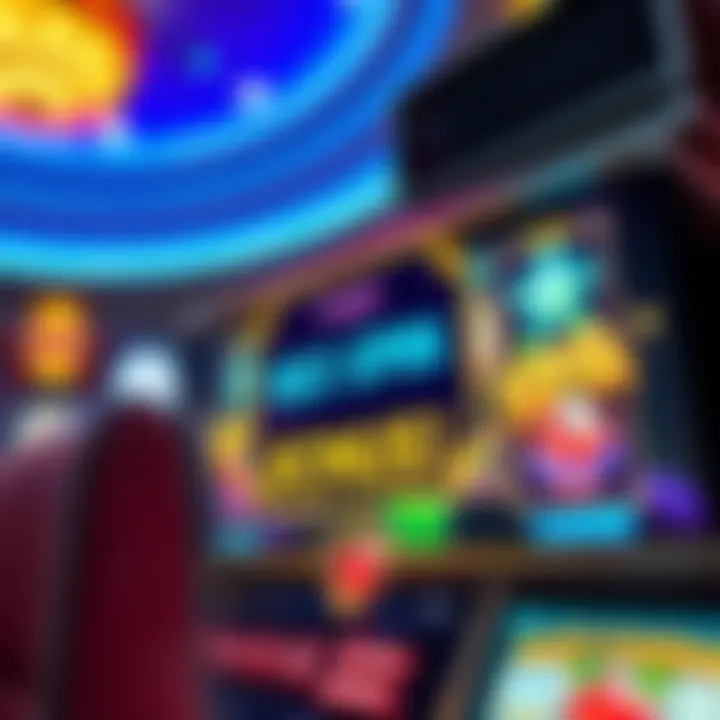 Digital slot machine displaying Neospin no deposit bonus offer on a vibrant casino interface