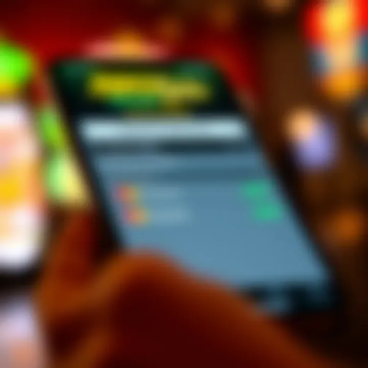 Digital wallet and payment options shown on a mobile device screen