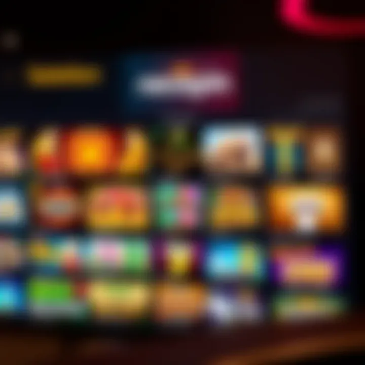 Screenshot showing Neospin casino's wide variety of slot and table games available to players