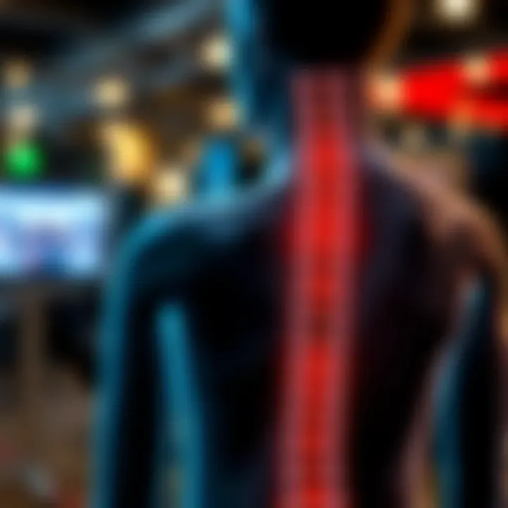 Illustration of spinal column with highlighted areas for surgical treatment