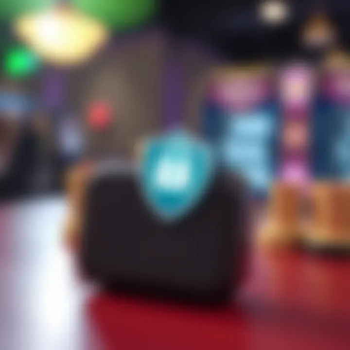 Secure account protection with password shield icon