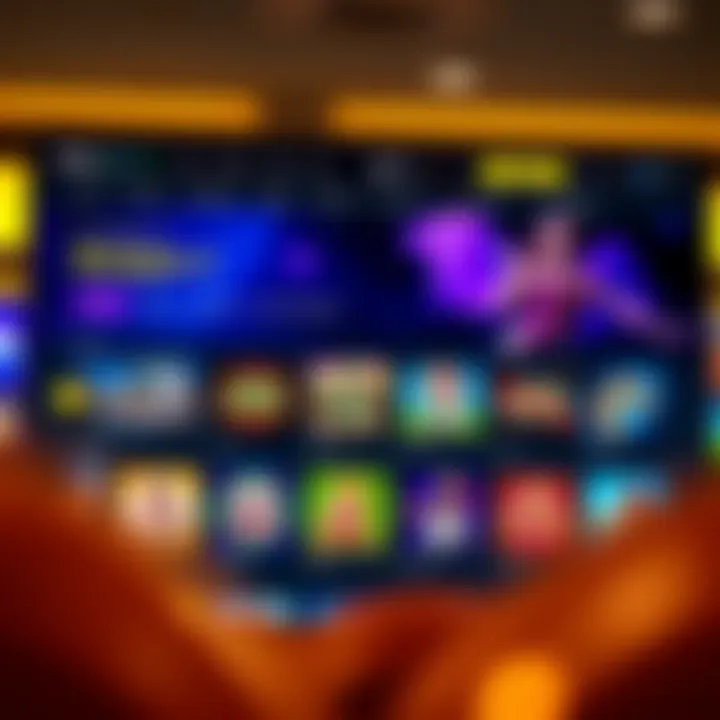 User interface of an online casino platform showing game categories and featured slots