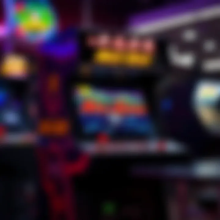 Classic arcade cabinet featuring Spin Master Neo Geo game screen with vibrant retro graphics