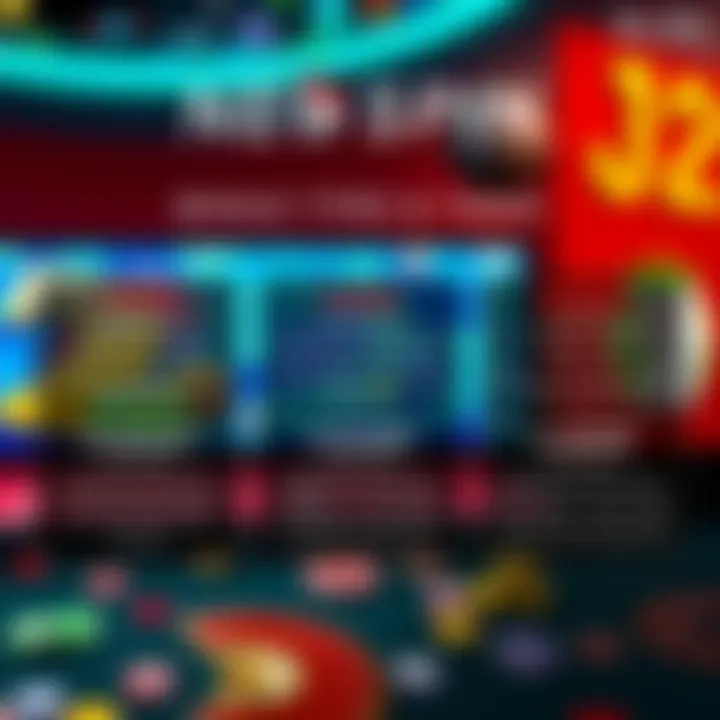 Visual guide displaying different types of online casino bonuses and terms