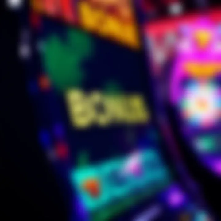 Illustration showing a vibrant slot machine with a glowing bonus symbol indicating an active Neospin bonus