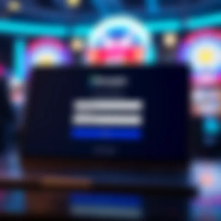 Secure login screen displaying username and password fields on a digital platform