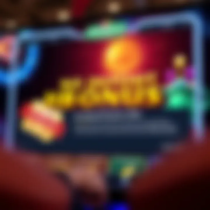 Illustration showing a digital casino interface highlighting the no deposit bonus offer details