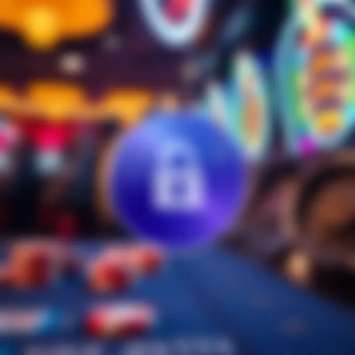 Safe and Responsible Pokies Gaming Illustration of a safe and responsible gambling concept with a secure lock symbol and casino elements